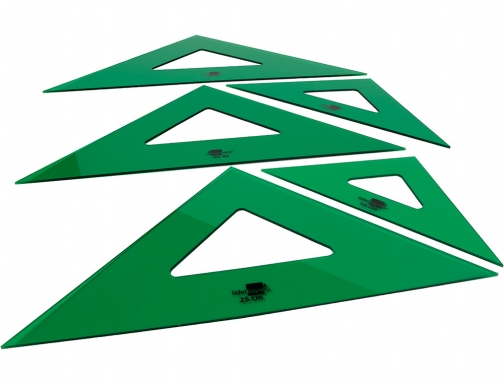 Escuadra Liderpapel 32 cm acrilico verde 43373, imagen 5 mini