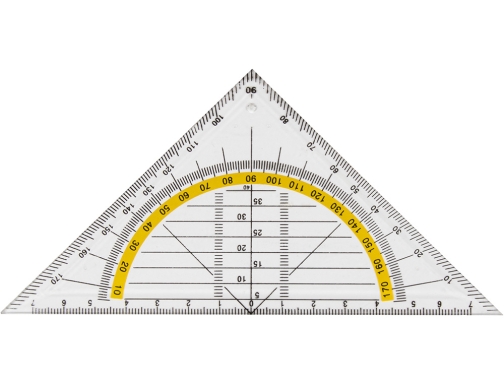 Escuadra Liderpapel geometria 16 cm plastico cristal 59099, imagen 5 mini