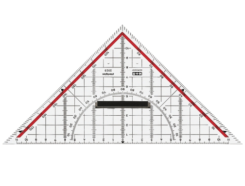 Escuadra m+r geometria 25 cm plastico cristal Mor 23251000, imagen 2 mini