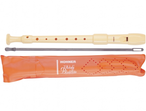 Flauta Hohner 9516 color marfil desmontado funda naranja, imagen 2 mini