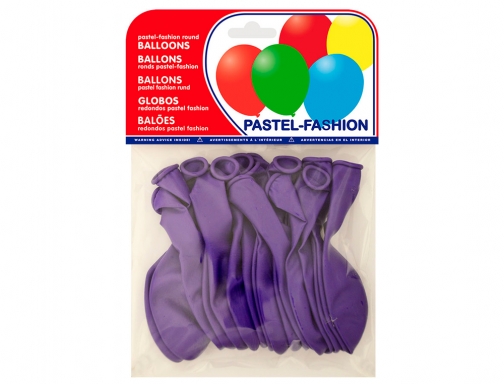 Globo 100% latex biodegradable pastel lila bolsa de 20 unidades Blanca 26013 (20013), imagen 2 mini