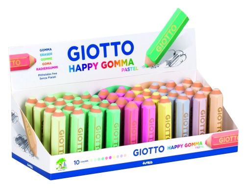 Goma de borrar Giotto happy gomma pastel forma de lapiz F234000, imagen 2 mini
