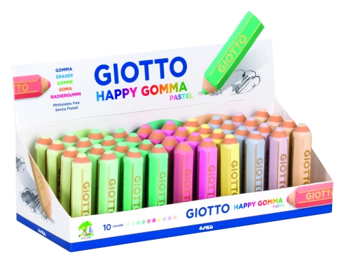 Goma de borrar Giotto happy gomma pastel forma de lapiz F234000, imagen 2 mini