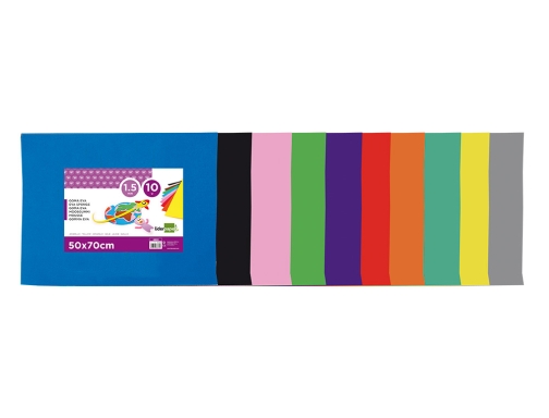 Goma eva Liderpapel 50x70cm 60g m2 espesor 1.5mm negro 43365, imagen 3 mini