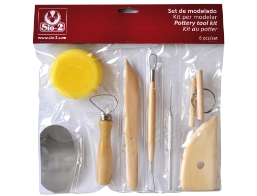 Instrumentos de modelar arcilla Sio2 set de 8 piezas 370000090000, imagen 2 mini