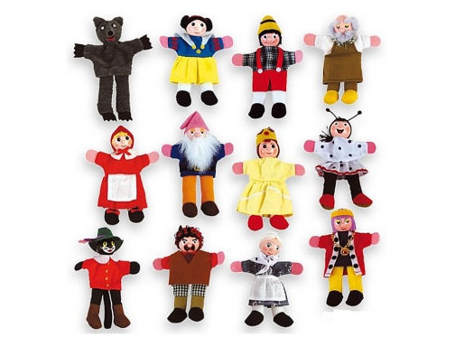 Juego Andreutoys marioneta de dedos personajes cuentos infantiles surtidos 30cm caja de 16010, imagen 2 mini