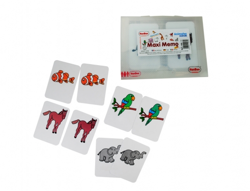 Juego tarjetas Henbea animales plastico flexible 12x8.5 cm set 24 unidades 927, imagen 2 mini