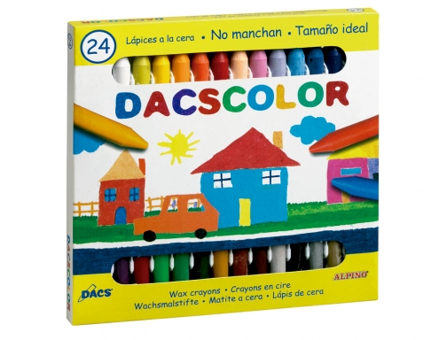 Lapices cera Dacs color caja de 24 colores DC050295, imagen 2 mini