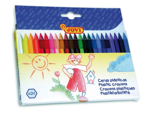 Lapices cera Jovi hexagonal caja de 24 unidades colores surtidos 924, imagen 2 mini