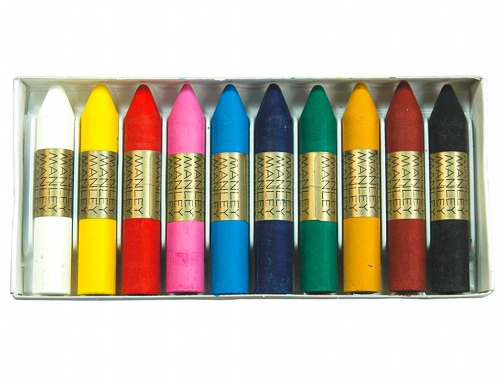 Lapices cera Manley caja de 10 colores surtidos MNC00033, imagen 5 mini