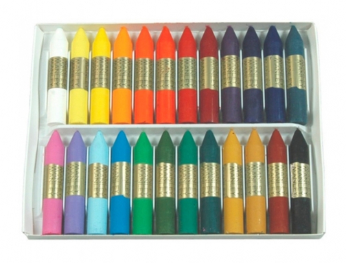 Lapices cera Manley caja de 24 colores surtidos MNC00066, imagen 4 mini