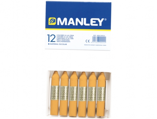 Lapices cera Manley unicolor ocre n.26 caja de 12 unidades MNC04690, imagen 2 mini