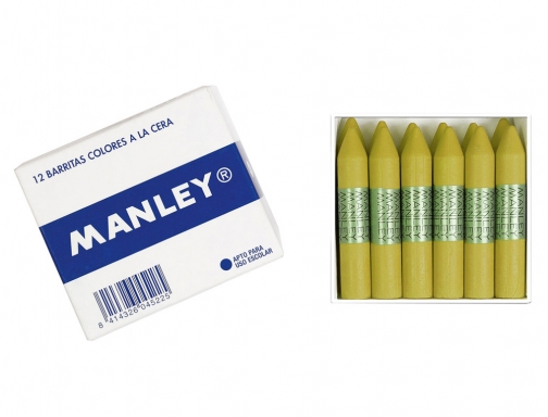 Lapices cera Manley unicolor ocre madera n.64 cajade 12 unidades MNC05060, imagen 2 mini