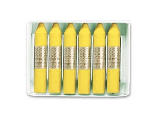 Lapices cera Manley unicolor verde amarillo claro n.47 caja de 12 unidades MNC04908, imagen 2 mini