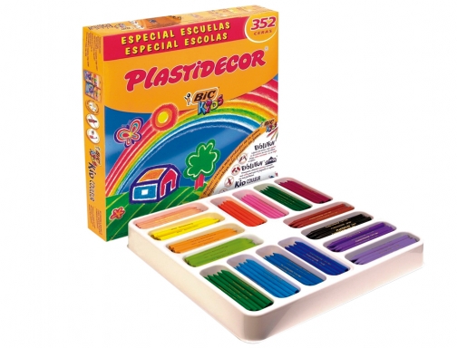 Lapices cera Plastidecor school pack de 352 unidades colores surtidos 16 x 8417191, imagen 2 mini