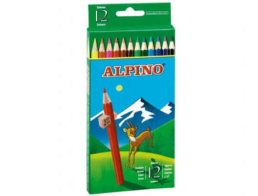 Lapices de colores Alpino 654 caja de 12 colores largos AL010654, imagen 2 mini