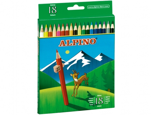 Lapices de colores Alpino 656 caja de 18 colores largos AL010656, imagen 2 mini