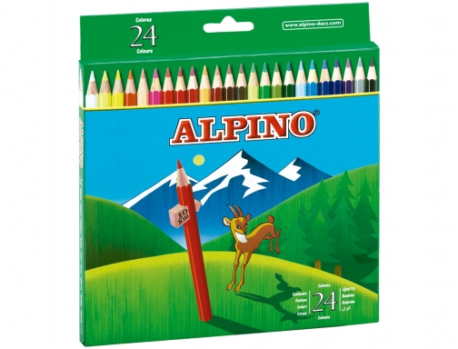 Lapices de colores Alpino 658 caja de 24 colores largos AL010658, imagen 2 mini