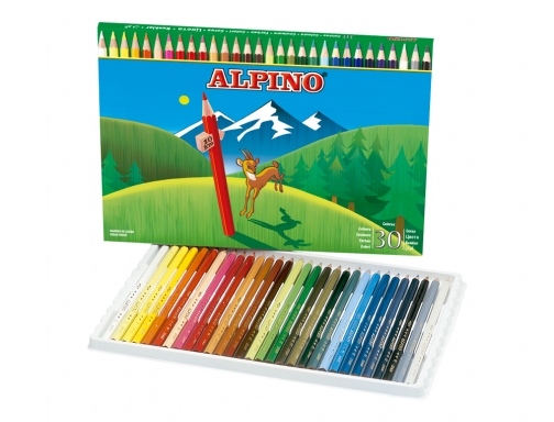 Lapices de colores Alpino 659 caja de 30 colores largos AL010659, imagen 2 mini