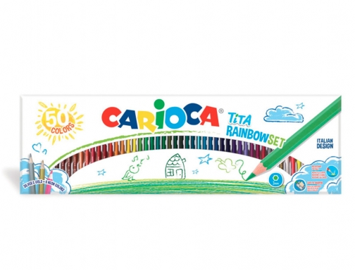 Lapices de colores Carioca tita caja de 50 unidades colores surtidos 42990, imagen 3 mini