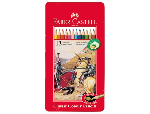 Lapices De Colores Faber-castell Caja De Metal De 12 Colores Surtidos 115801, imagen 2 mini