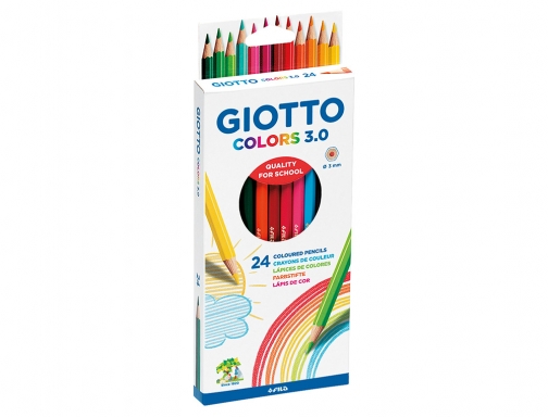 Lapices de colores Giotto colors 3.0 mina 3 mm caja de 24 F276700, imagen 2 mini