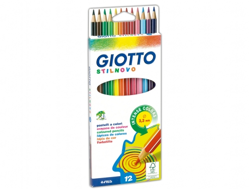 Lapices de colores Giotto stilnovo 12 colores unidad F256500, imagen 2 mini
