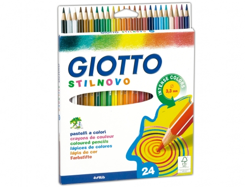Lapices de colores Giotto stilnovo 24 colores unidad F256600, imagen 2 mini