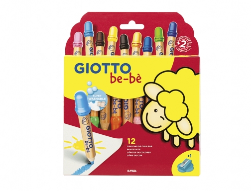 Lapices de colores Giotto super bebe caja de 12 lapices colores surtidos F46970000, imagen 3 mini