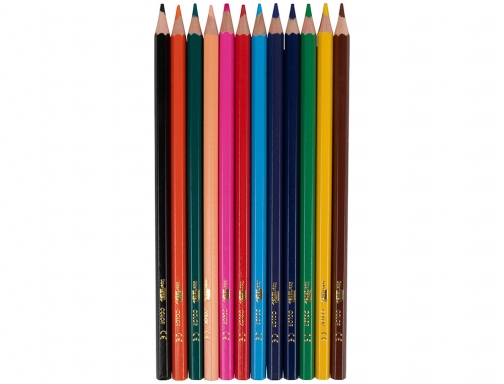 Lapices de colores Liderpapel caja de 12 unidades colores surtidos 34245, imagen 4 mini