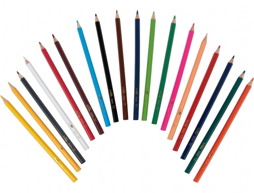 Lapices de colores Liderpapel caja de 18 unidades colores surtidos 34246, imagen 5 mini