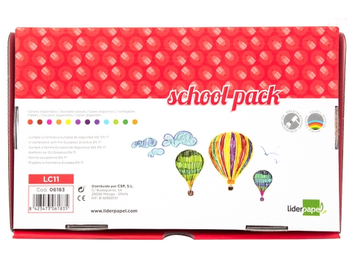 Lapices de colores Liderpapel school pack de 144 unidades 12 colores x 06183, imagen 3 mini