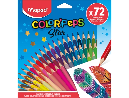 Lapices de colores Maped color peps star caja de 72 colores surtidos 832072, imagen 2 mini