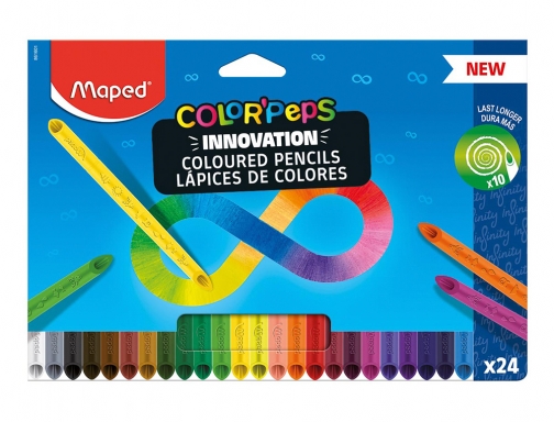 Lapices de colores Maped color peps infinity caja de 24 colores surtidos 861601, imagen 3 mini
