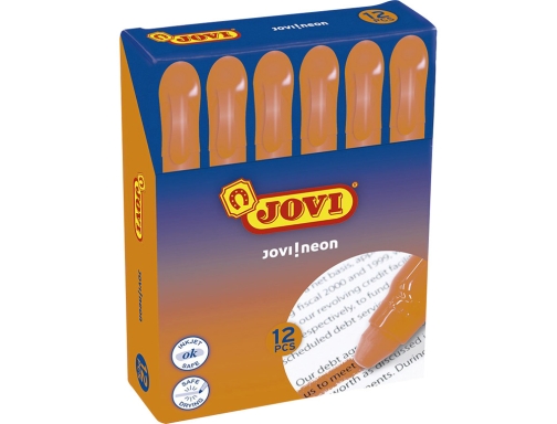 Marcador de cera gel Jovi fluorescente naranja caja de 12 unidades 1815, imagen 2 mini