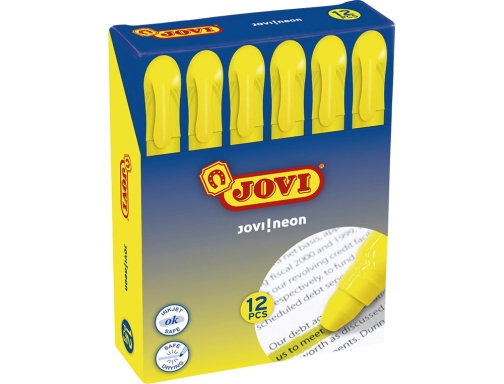 Marcador de cera gel Jovi fluorescente amarillo caja de 12 unidades 1817, imagen 2 mini