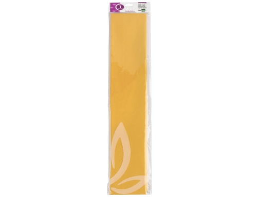 Papel crespon Liderpapel 50 cm x 2.5m 34g m2 amarillo oro 24266, imagen 2 mini