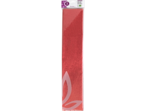 Papel crespon Liderpapel 50 cm x 2.5m metalizado rojo 35747, imagen 2 mini