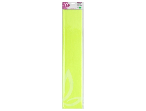 Papel crespon Liderpapel 50 cm x 2,5 m 34g m2 amarillo fluorescente 78483, imagen 2 mini