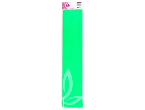 Papel crespon Liderpapel 50 cm x 2,5 m 34g m2 verde fluorescente 78484, imagen 2 mini