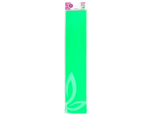 Papel crespon Liderpapel 50 cm x 2,5 m 34g m2 verde fluorescente 78484, imagen 2 mini