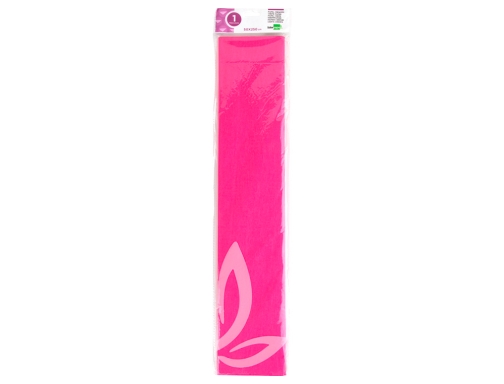 Papel crespon Liderpapel 50 cm x 2,5 m 34g m2 rosa fluorescente 78485, imagen 2 mini