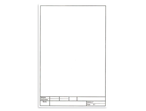 Papel dibujo Liderpapel 210x297mm 150g m2 con cajetin 16795, imagen 3 mini