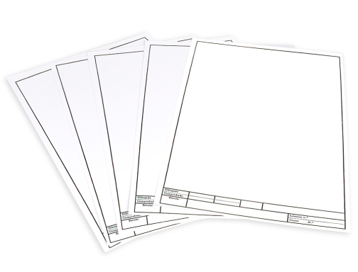 Papel dibujo Liderpapel 210x297mm 150g m2 con cajetin 16795, imagen 5 mini