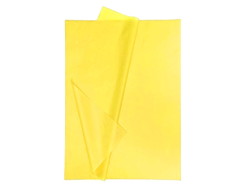 Papel seda Liderpapel 52x76cm 18g m2 bolsa de 5 hojas amarillo 36071, imagen 4 mini