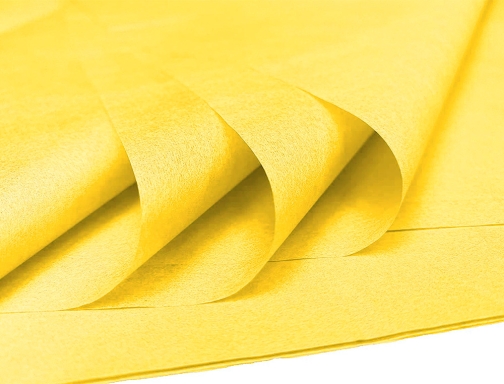 Papel seda Liderpapel 52x76cm 18g m2 bolsa de 5 hojas amarillo 36071, imagen 5 mini