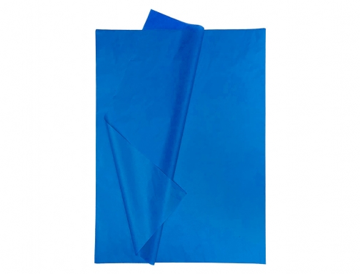 Papel seda Liderpapel 52x76cm 18g m2 bolsa de 5 hojas azul 36072, imagen 4 mini