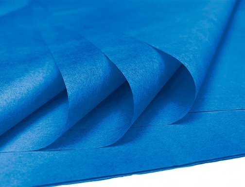 Papel seda Liderpapel 52x76cm 18g m2 bolsa de 5 hojas azul 36072, imagen 5 mini