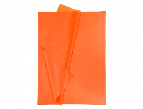 Papel seda Liderpapel 52x76cm 18g m2 bolsa de 5 hojas naranja 36075, imagen 4 mini