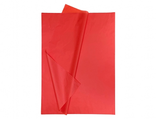 Papel seda Liderpapel 52x76cm 18g m2 bolsa de 5 hojas rojo 36077, imagen 4 mini